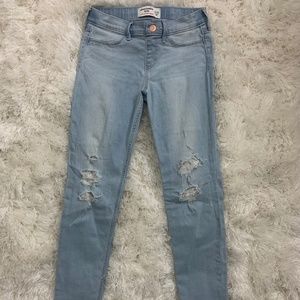 Abercrombie Kids Pull-On RippedJean Leggings Lace